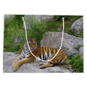 Portrait-Foto eines sibirischen Tigers Große Geschenktüte (Rückseite)