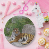 Portrait-Foto eines sibirischen Tigers Pappteller (Party)