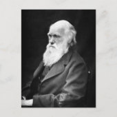 Portrait Foto von Charles Darwin Postkarte (Vorderseite)