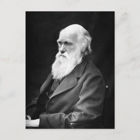Portrait Foto von Charles Darwin Postkarte (Vorderseite)