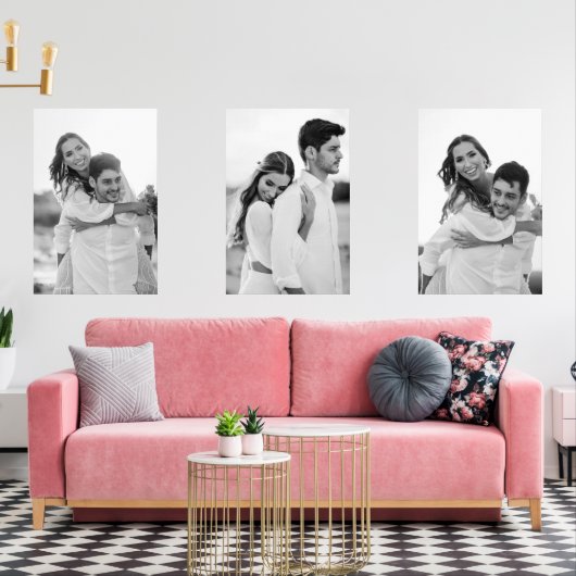 Portrait-Fotos in Schwarzweiß-Verlobung Bilderwand Sets (Wohnzimmer)