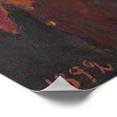 Portrait-Frau in Rot Poster (Ecke)