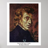 Portrait Frederic Chopin von Eugene Delacroix Poster (Vorne)
