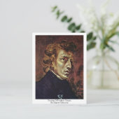 Portrait Frederic Chopin von Eugene Delacroix Postkarte (Stehend Vorderseite)