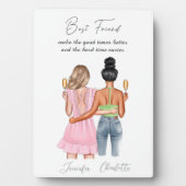 Portrait für benutzerdefinierte BESTE FREUNDINNEN Fotoplatte (Vorderseite)