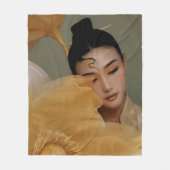 Portrait Geji GaiGai Chinese Dance Fleecedecke (Vorderseite)