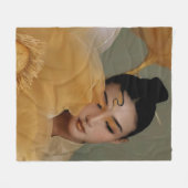 Portrait Geji GaiGai Chinese Dance Fleecedecke (Vorderseite (Horizontal))