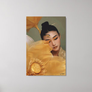 Portrait Geji GaiGai Chinese Dance Leinwanddruck