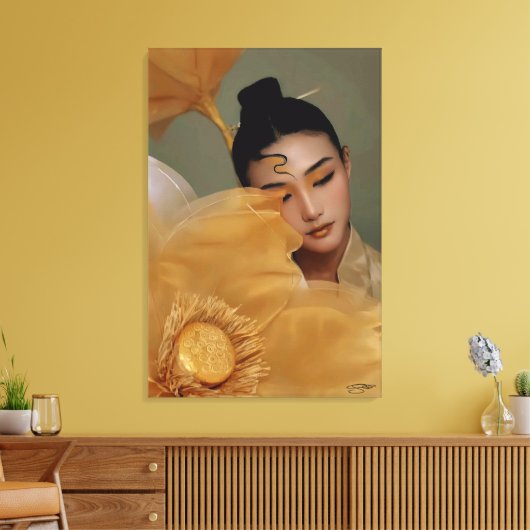 Portrait Geji GaiGai Chinese Dance Leinwanddruck (Insitu (Wohnzimmer))