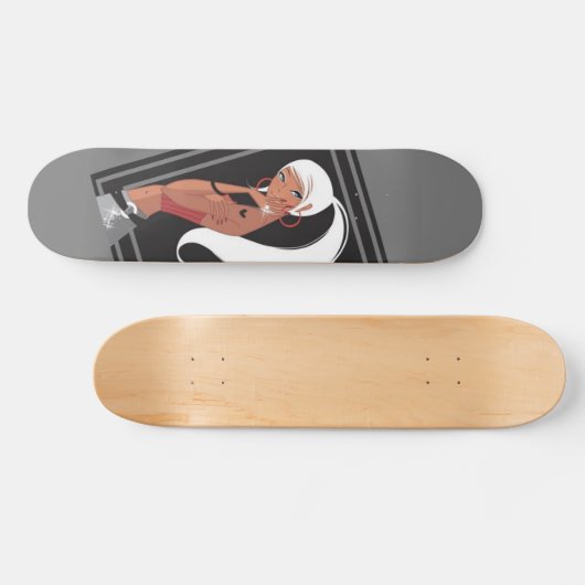 Portrait Girl Skateboard (Horizontal)