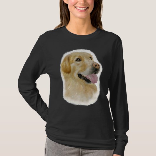 Portrait Golden Labrador oder Golden Retriever L T-Shirt (Vorderseite)