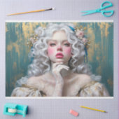 Portrait Gothic Viktorianisch Beauty Femme Decoupa Seidenpapier (Basteln)