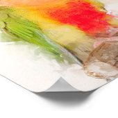 Portrait "Green Cheek Conure" Poster (Ecke)