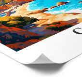 Portrait Griechenland Vintage Travel Poster (Ecke)