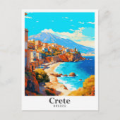 Portrait Griechenland Vintage Travel Postkarte (Vorderseite)