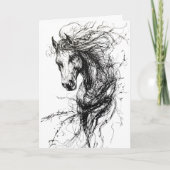 Portrait Handgezeichnete Skizze Karte (Vorderseite)