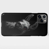 Portrait Head Niedlich Llama mit schwarzem Hinterg iPhone Hülle (Rückseite (Horizontal))