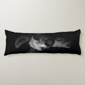 Portrait Head Niedlich Llama mit schwarzem Hinterg Seitenschläferkissen (Vorderseite)