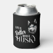 Portrait Head Siberischer Husky mit blauen Augen Dosenkühler (Kanne Vorderseite)