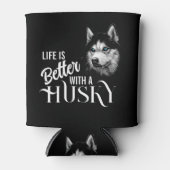 Portrait Head Siberischer Husky mit blauen Augen Dosenkühler (Vorderseite)