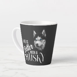 Portrait Head Sibirischen Husky mit blauen Augen T Milchtasse
