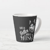 Portrait Head Sibirischen Husky mit blauen Augen T Milchtasse (Rechte Ecke)
