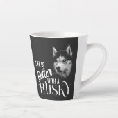 Portrait Head Sibirischen Husky mit blauen Augen T Milchtasse (Rechts)