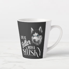 Portrait Head Sibirischen Husky mit blauen Augen T Milchtasse