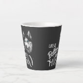 Portrait Head Sibirischen Husky mit blauen Augen T Milchtasse (Vorderseite)