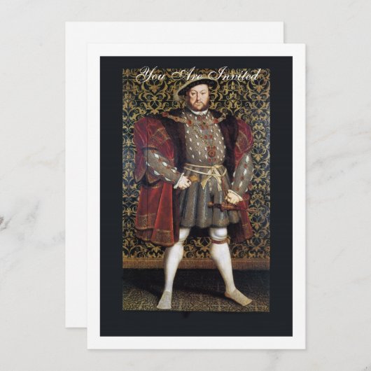 Portrait Henry VIII Einladung (Vorne/Hinten)