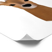 Portrait-Hirschkopf Poster (Ecke)