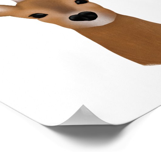 Portrait-Hirschkopf Poster (Ecke)