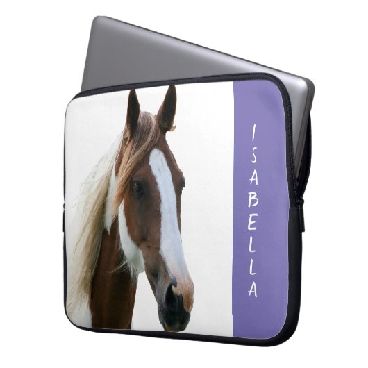 Portrait Ihres Fotos für Pferde Laptopschutzhülle (Vorderseite Links)