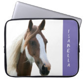 Portrait Ihres Fotos für Pferde Laptopschutzhülle (Vorderseite)