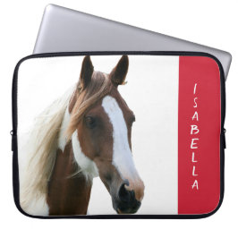 Portrait Ihres Fotos für Pferde Laptopschutzhülle