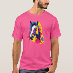 Portrait Illustration Wasserfarben Malerei T-Shirt