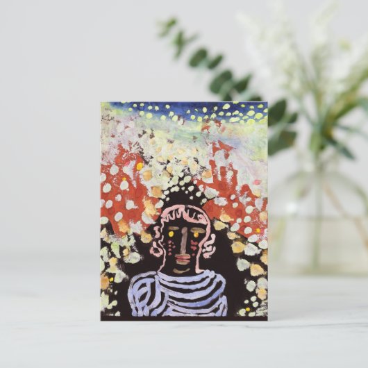 Portrait im Garten Paul Klee Postkarte (Stehend Vorderseite)