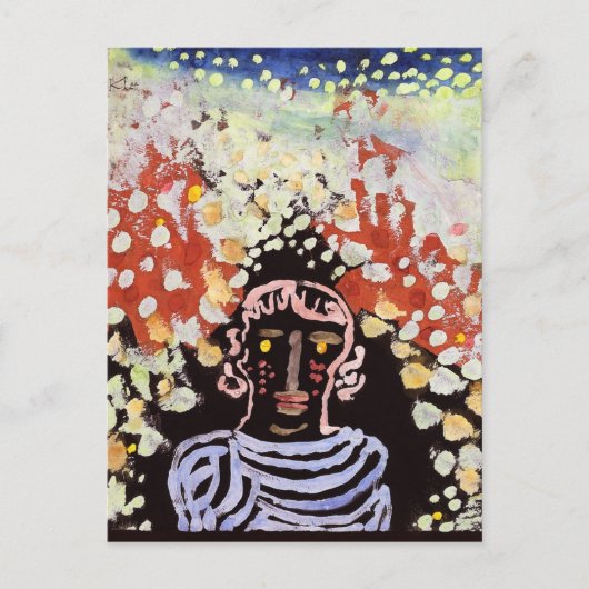 Portrait im Garten Paul Klee Postkarte (Vorderseite)