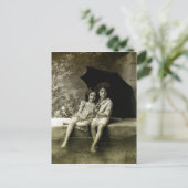 Portrait im Regen Postkarte (Stehend Vorderseite)
