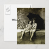 Portrait im Regen Postkarte (Vorne/Hinten)