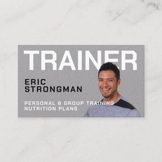 Portrait Image Personal Trainer Visitenkarte (Vorderseite)