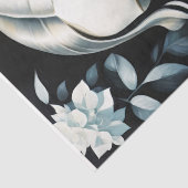 Portrait in Art Deco - Blau - Decoupage - Seidenpapier (Detail)