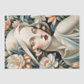 Portrait in Art Deco - Peach - Decoupage - Seidenpapier (Vorderseite)