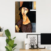 Portrait Jeanne Hébuterne Au Chapeau Poster (Heimbüro)