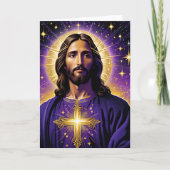 Portrait Jesu Christi Weihnachten Karte (Vorderseite)