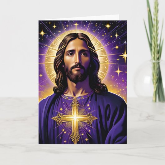 Portrait Jesu Christi Weihnachten Karte (Vorderseite)