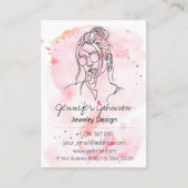 Portrait Juwelen Visitenkarte für Aquarellbilder (Vorderseite)