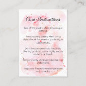 Portrait Juwelen Visitenkarte für Aquarellbilder (Rückseite)