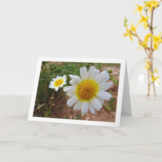 Portrait Karte (Gelbe Blume)