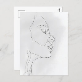 Portrait, Linie Kunst, Postkreuzung Postkarte